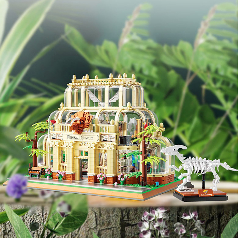 [Mini Micro Bricks] ZHEGAO 613000 Dinosaur Museum Modular Buildings