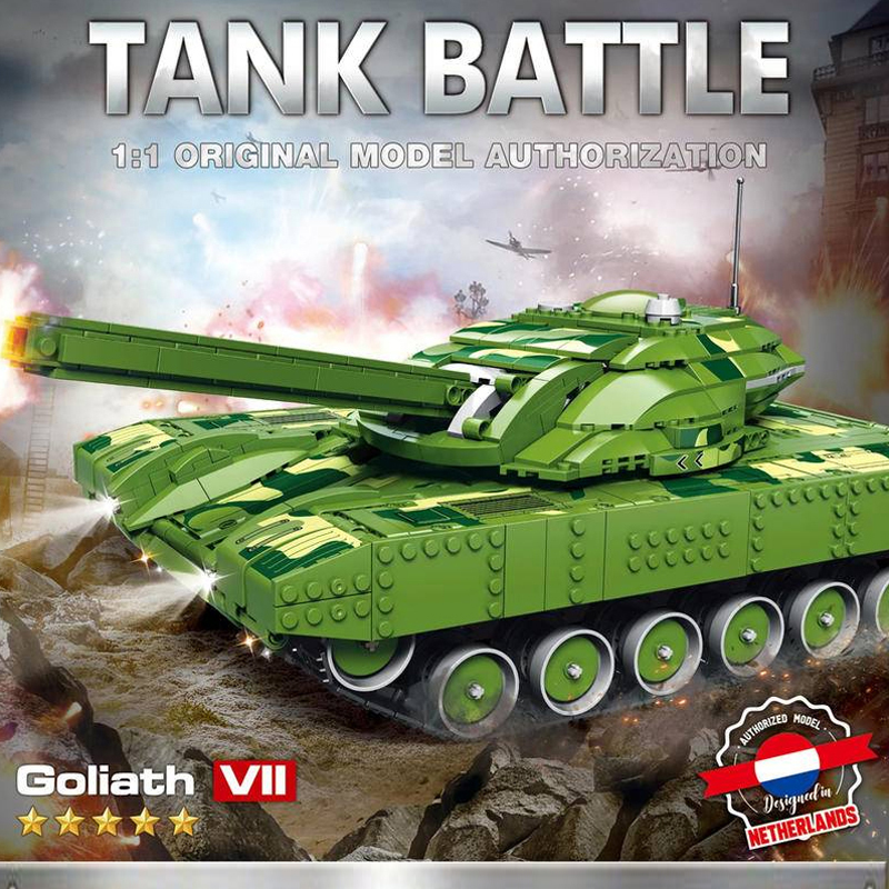 [With Motor] Reobrix 55026  Tank Battle Goliath VII Military