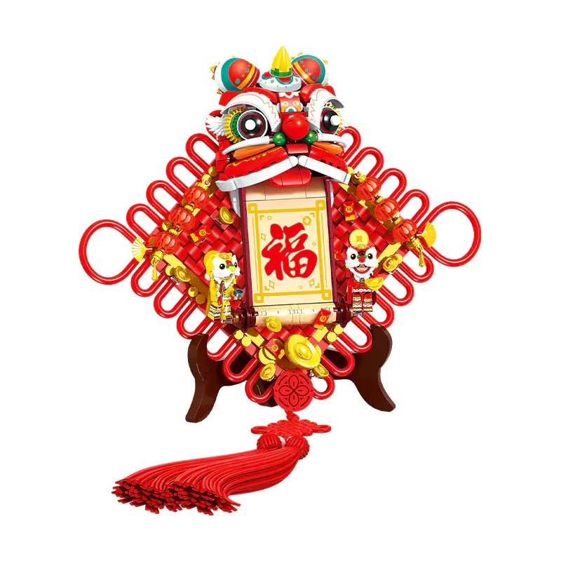 SEMBO 605035 Lucky Lion Holding Blessing Chinese Culture Creator