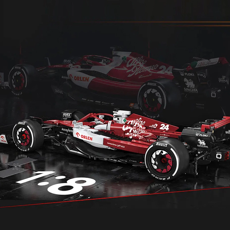 Set Blocchi CADA C64005W – 1:8 Alfa Romeo F1 Orlen – 1868 Pezzi, Tecnhic, Con Scatola