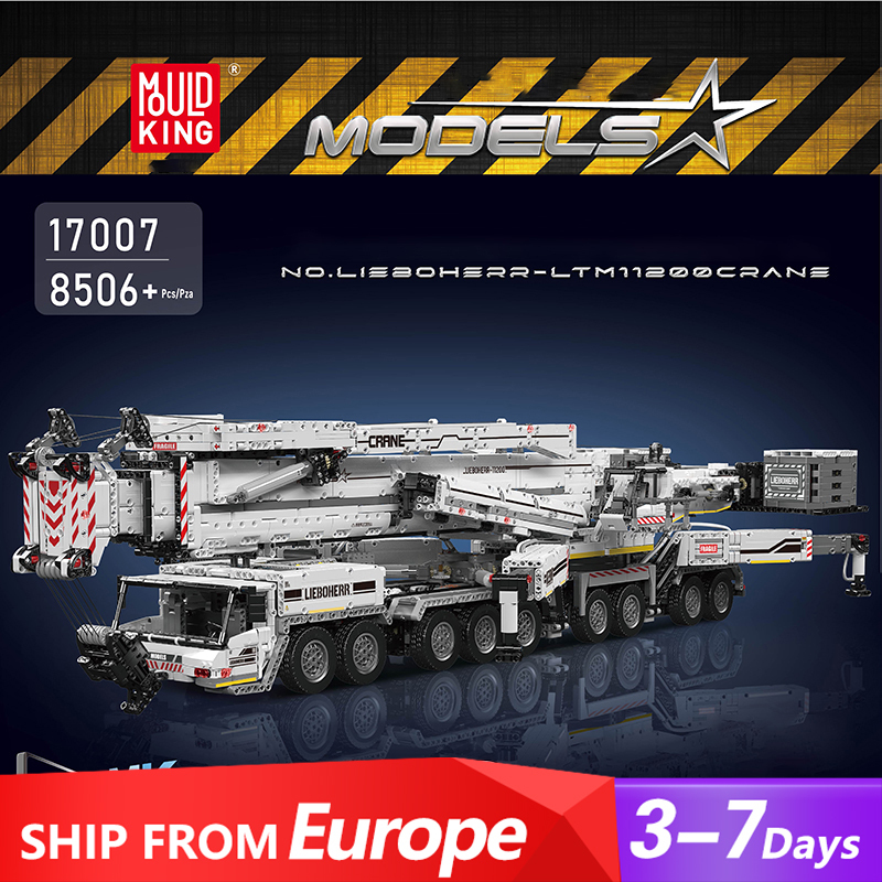 [Pre-Sale] [With Motor] Mould King 17007 Liebherr LTM 11200 Remote Controlled Crane Technic Europe Warehouse Express