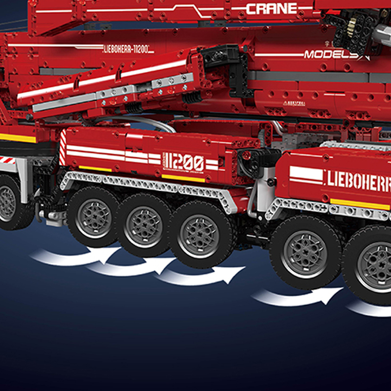 [Pre-Sale] [With Motor] Mould King 17007 17008 Liebherr LTM 11200 Remote Controlled Crane Technic