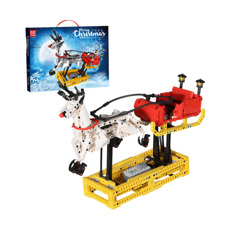 [With Motor] Mould King 10010 Christmas Santa Sleigh Technic