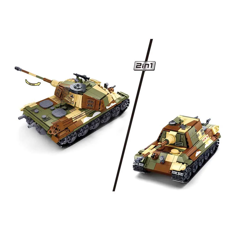 Sluban M38-B0980 Tiger King Heavy Tank Military