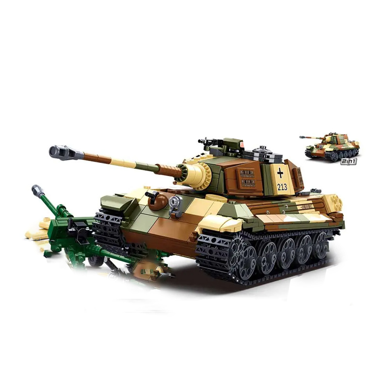 Sluban M38-B0980 Tiger King Heavy Tank Military