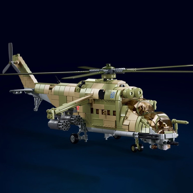 Sluban M38-B1137 MI-24S Armed Transport Helicopter Military
