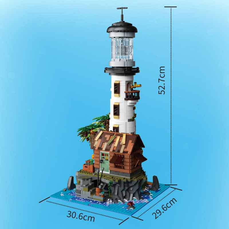 [Mini Micro Bricks] ZHEGAO 613003 Fishing Village Lighthouse Modular Buildings