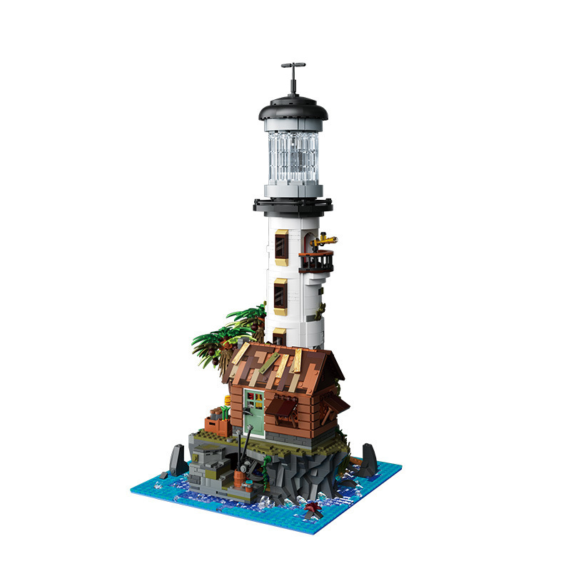 [Mini Micro Bricks] ZHEGAO 613003 Fishing Village Lighthouse Modular Buildings