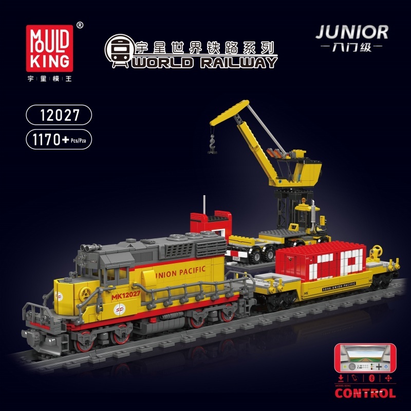 [With Motor] Mould King 12027 EMD SD40-2 Diesel Locomotive Technic