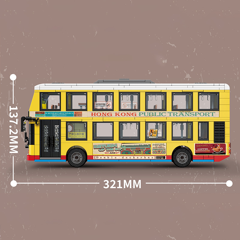 ZHEGAO 991009 Nostalgic Classic Bus Technic