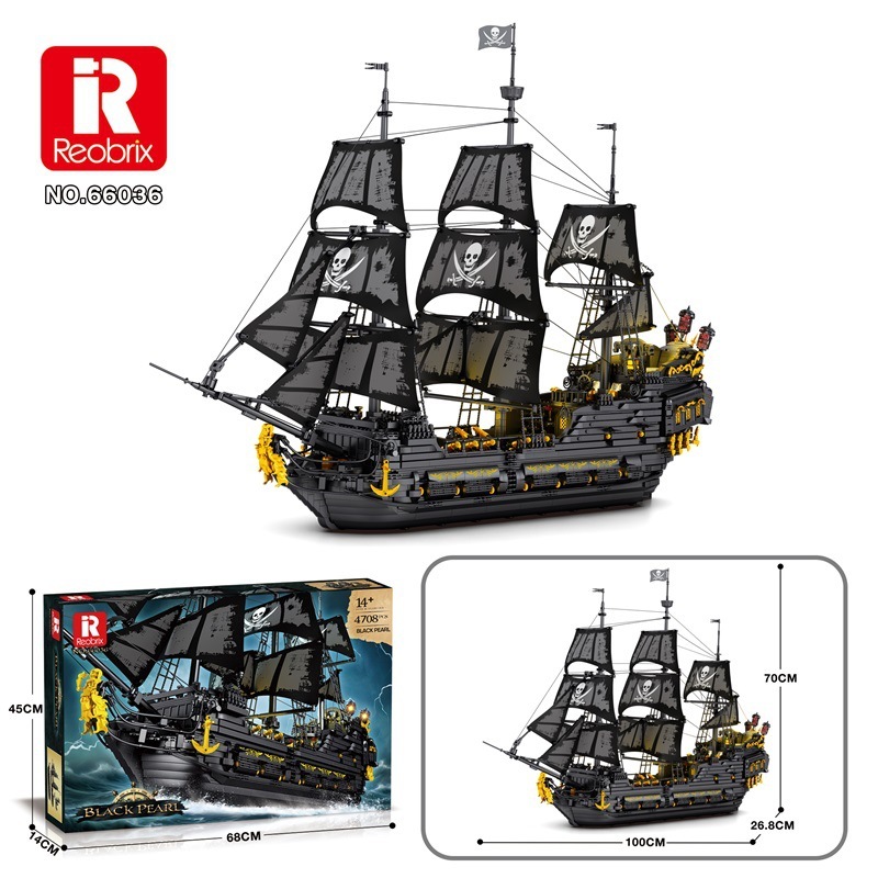 [Pre-Sale] Reobrix 66036 Black Pearl pirate ship Technic