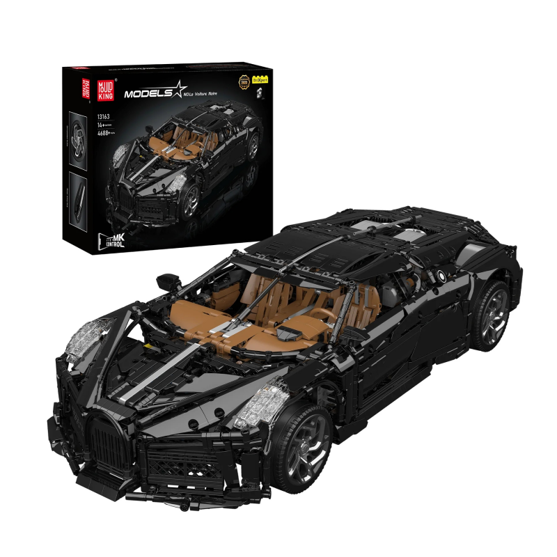 [With Motor]Mould King 13163 Bugatti La Voiture Noire Technic