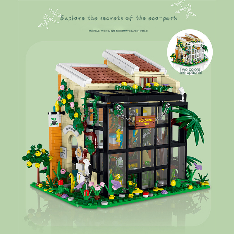 Mork 031063 Creator Buildings Ecological Park Building Blocks With Light 1506pcs Bricks Toys From China Delivery.