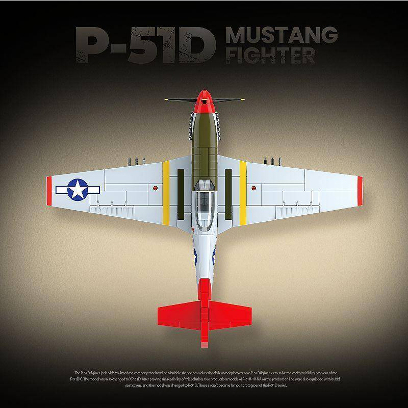 QUANGUAN 100278 P-51D Mustang Fighter Military