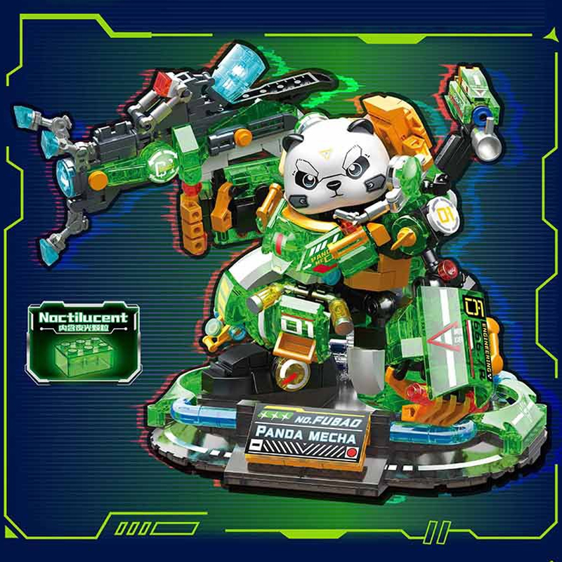 [Mini Micro Bricks] ZHEGAO 662011-662012 Panda Mecha Creator Expert