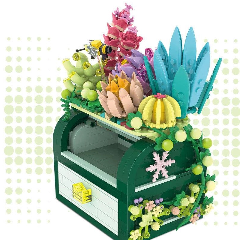 [Mini Micro Bricks] ZHEGAO 663004 Succulent Box Creator Expert