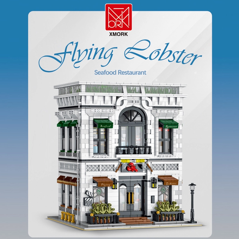 XMORK 10203 Seafood Restaurant 'Flying Lobster' Modular Creator Expert