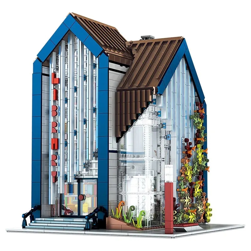 [With Motor] Mould King 16022  Modern Library  Modular Buildings Creator Expert