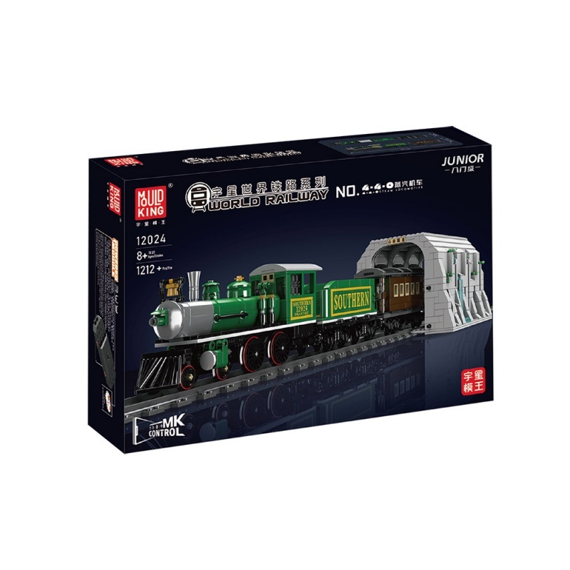 [With Motor] Mould King 12024 4-4-0 Steam Locomotive Technic