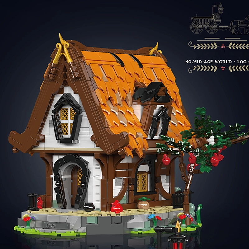 Mould King 16054 Midage World Log Cabin Modular Buildings