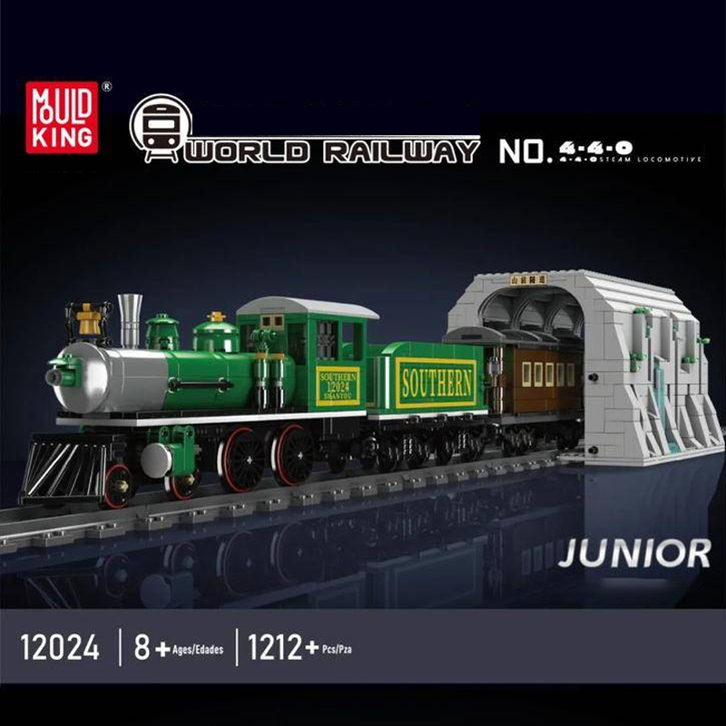 [With Motor] Mould King 12024 4-4-0 Steam Locomotive Technic