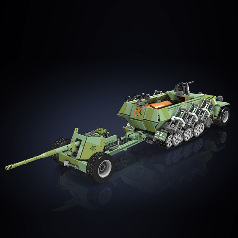 [With Motor] Mould King 20027 Semi-Tracked Armored Vehicle Military
