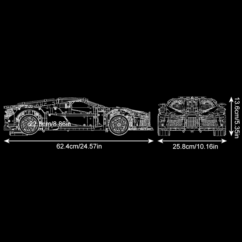 [With Motor] Mould King 13163 Bugatti La Voiture Noire Technic Europe Warehouse Express