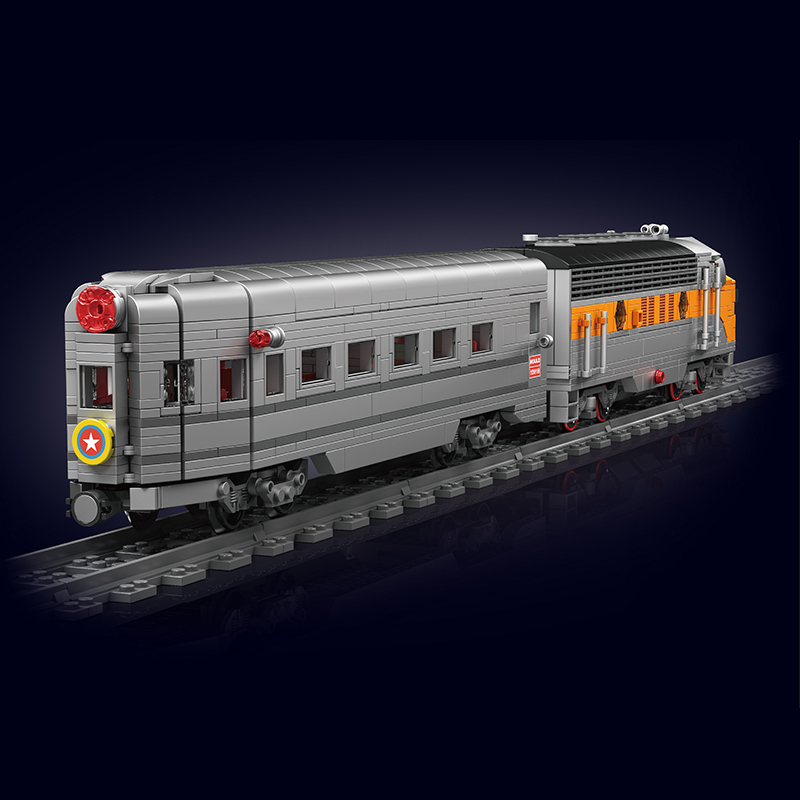 [With Motor] Mould King 12018 USA EMD F7 WP Diesel Locomotive Technic