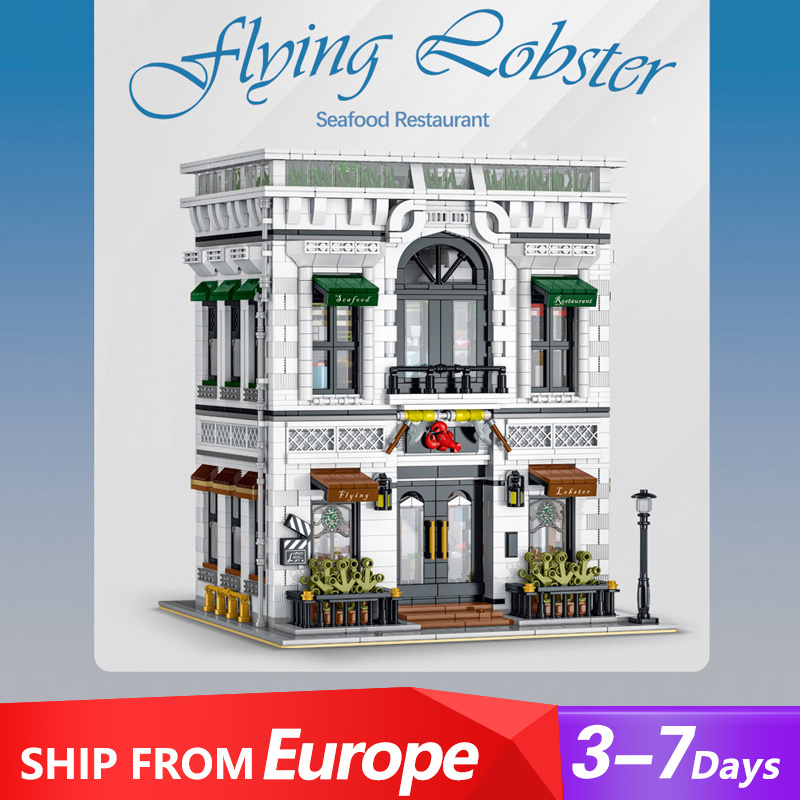 [Pre-Sale] XMORK 10203 Seafood Restaurant 'Flying Lobster' Modular Creator Expert Europe Warehouse Express