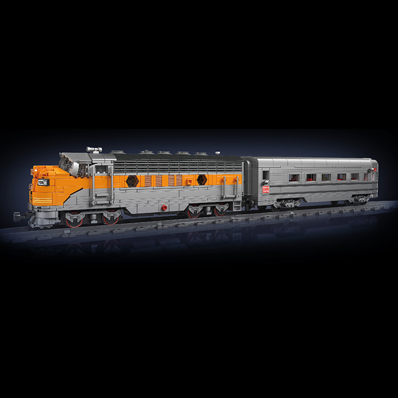 [With Motor] Mould King 12018 USA EMD F7 WP Diesel Locomotive Technic