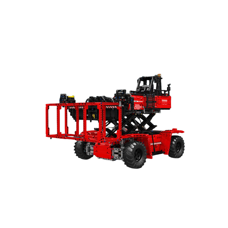 [With Motor]Mould King 17030 Red Container Truck Technic