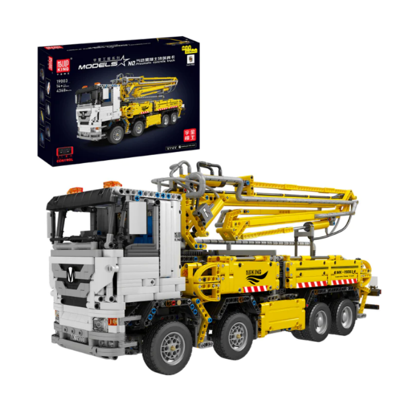 【With Motor】Mould King 19003 Truck With Concrete Pump Technic