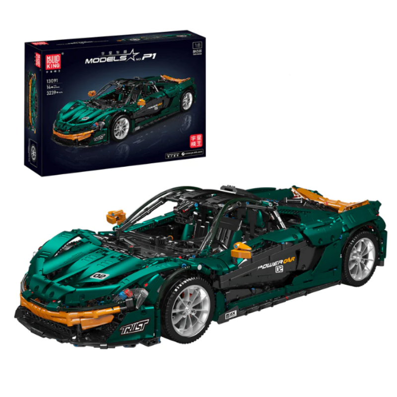 Mould King 13091 Green McLaren P1 Hypercar Sports Car Technic