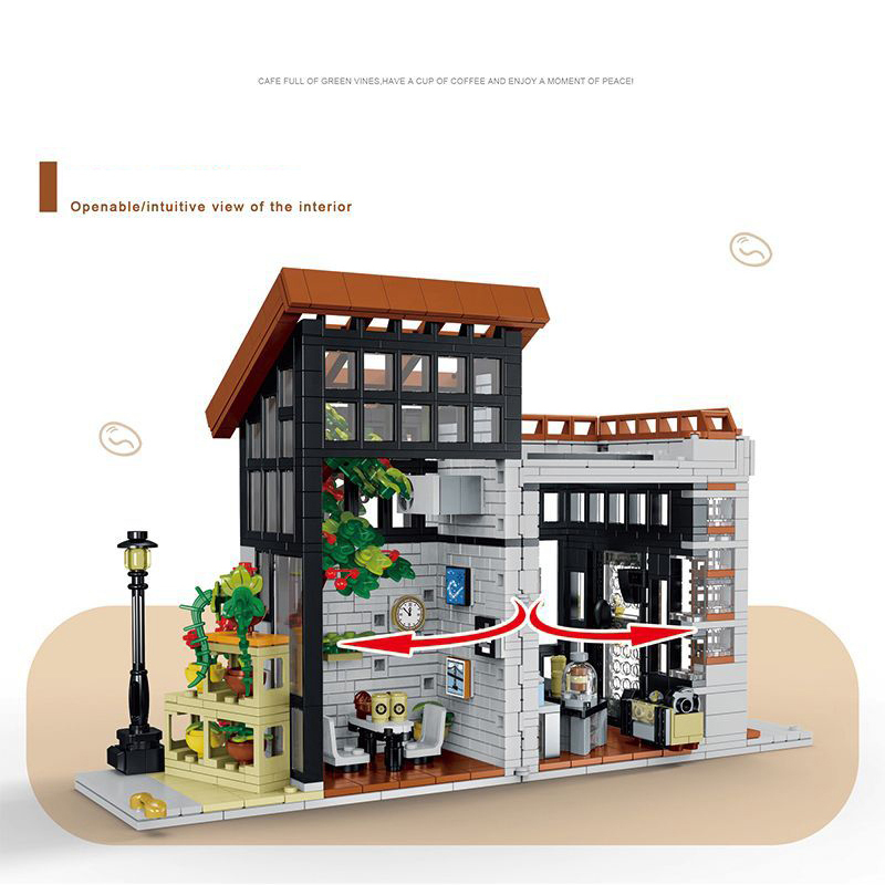 Mork 031062 Buildings Coffe Home Building Blocks 1512pcs Cafe Shop Toys From China Delivery.