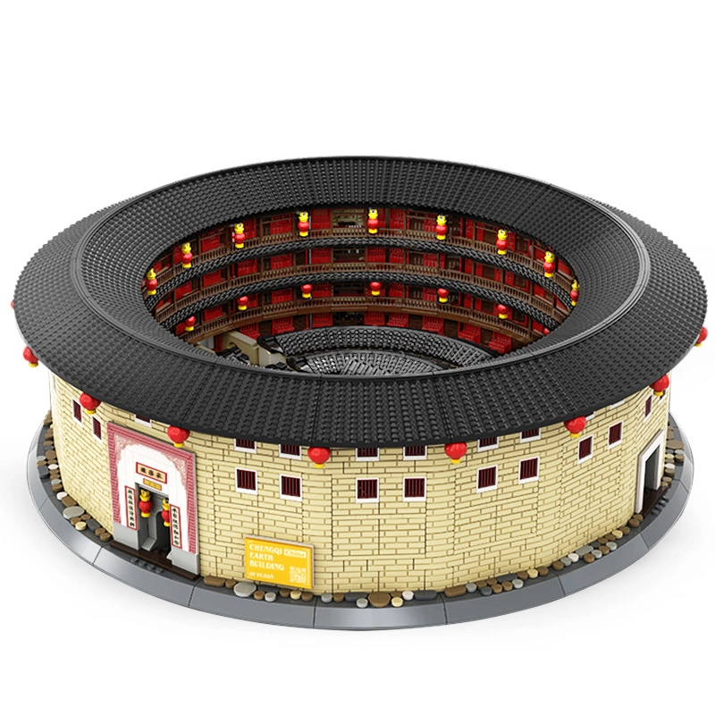 LEGO MOC WANGE 8211 Fujian Hakka Tulou Chengqi Building Modular