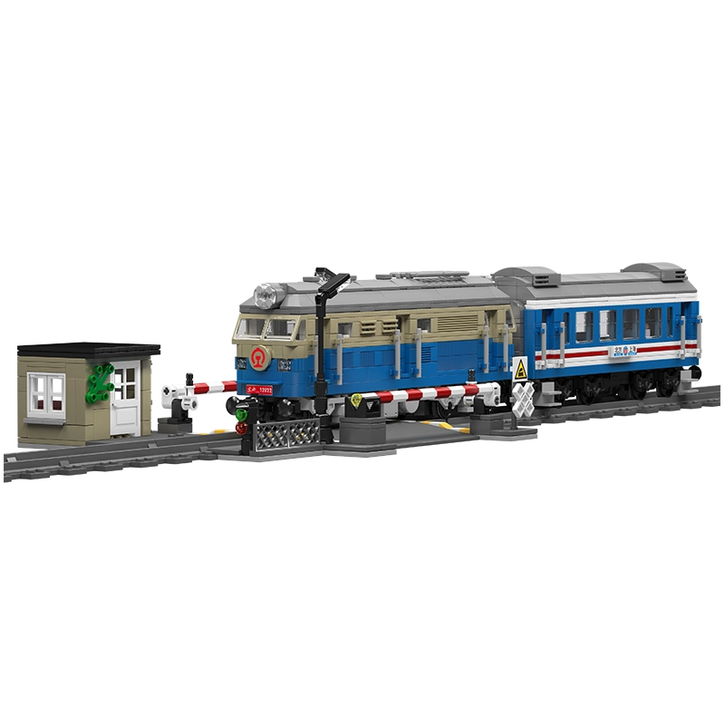 [With Motor]Mould King 12022 World Railway DF4B Diesel Locomotive Train City
