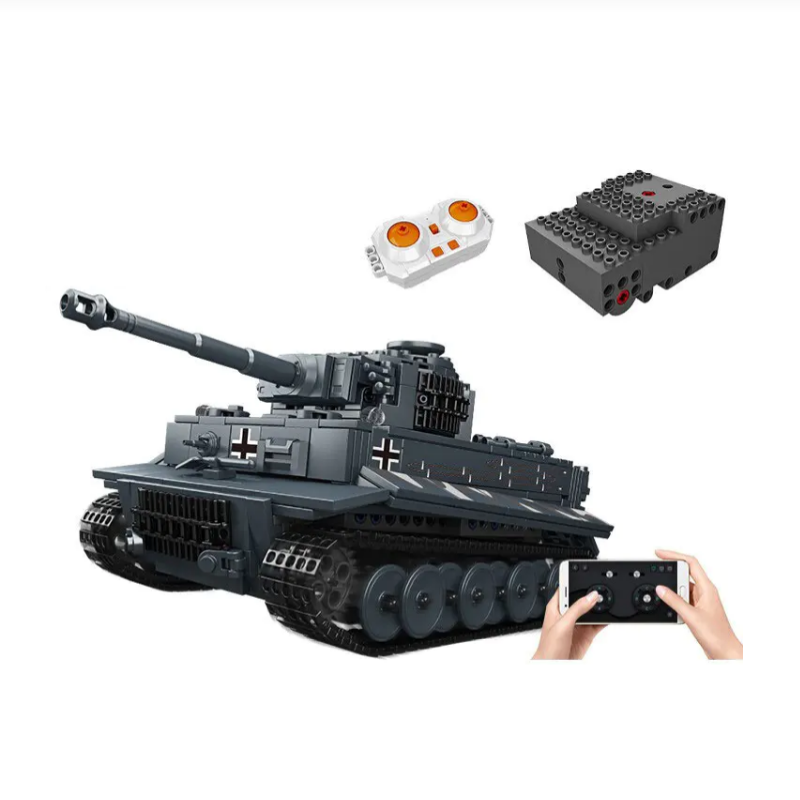 【With Motor】Mould King 20014 Tiger Tank Military