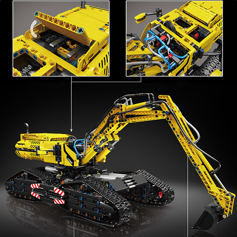 [With Motor]Mould King 17018 All Terrain Excavator Technic