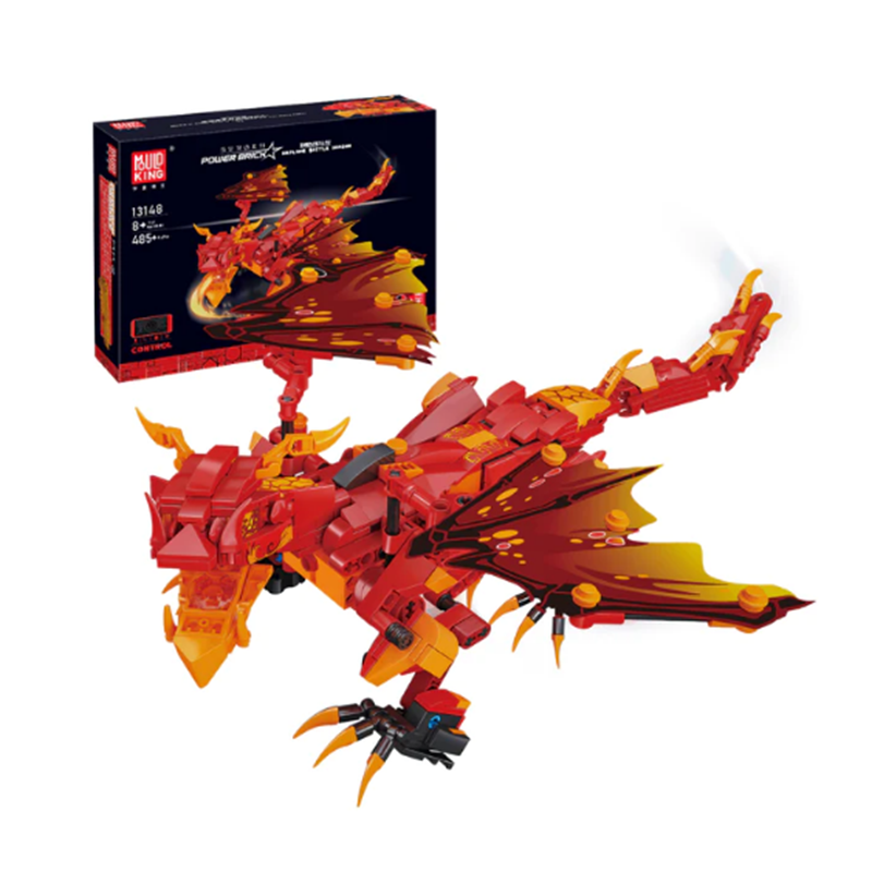 [With Motor]Mould King 13148 Flame Battle Dragon Creator Expert
