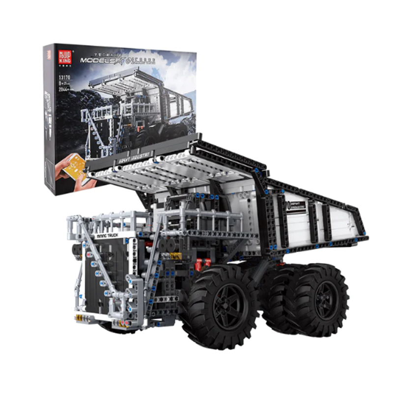 [With Motor]Mould King 13170 Custom RC Mining Dump Truck Muldenkipper Technic