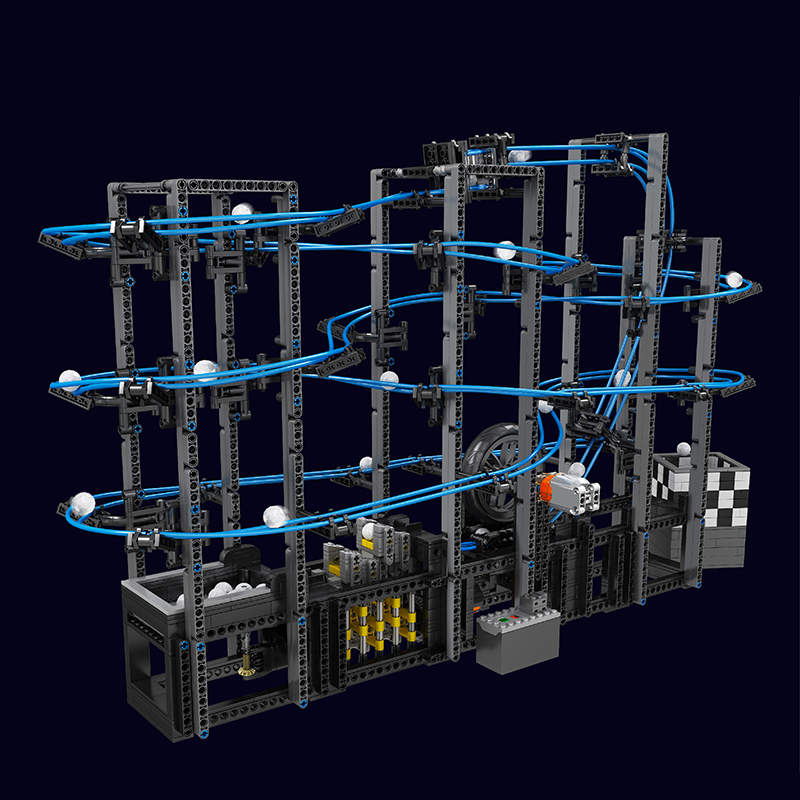 [With Motor]Mould King 26002 Great Ball Contraption：Marble Run Technic