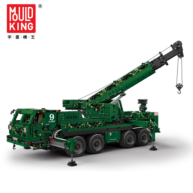 [With Motor]Mould King 20009 Armored Recovery Crane G-BKF Technic
