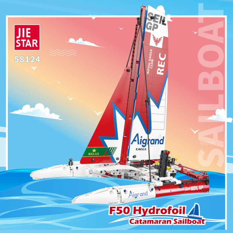 JIESTAR 58124 F50 hydrofoil catamaran sailboat Technic