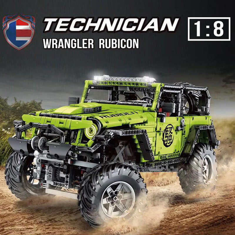 Lime Green Jeep Rubicon 4x4 Off Road store LE-J902 Technician