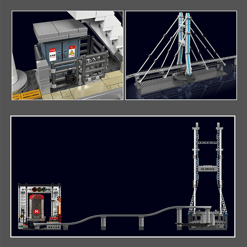 [With Motor] Mould King 16052 Urban Railcar Modular Building