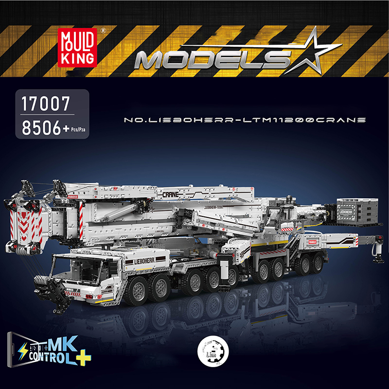 [Pre-Sale] [With Motor] Mould King 17007 17008 Liebherr LTM 11200 Remote Controlled Crane Technic