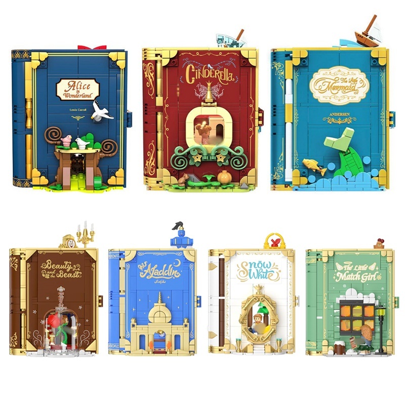 WEKKI Fairy Tale Town Fairy Tale Building Block Book Creator Expert