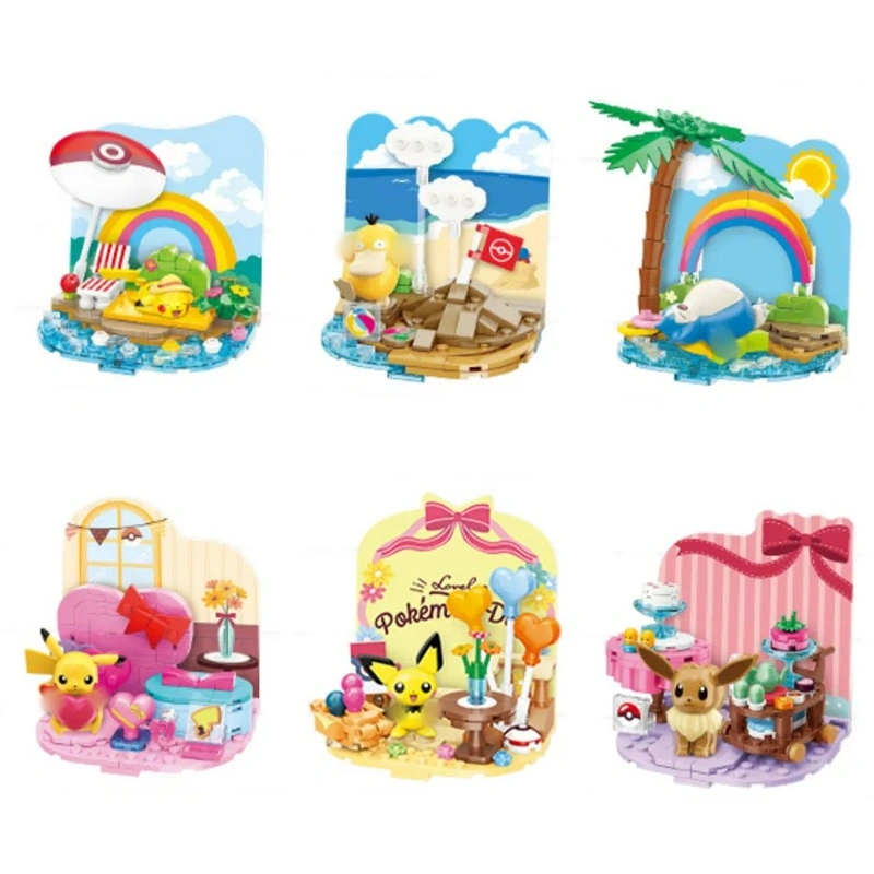 Keeppley Pokemon Home Beach Party Theme Movie & Game