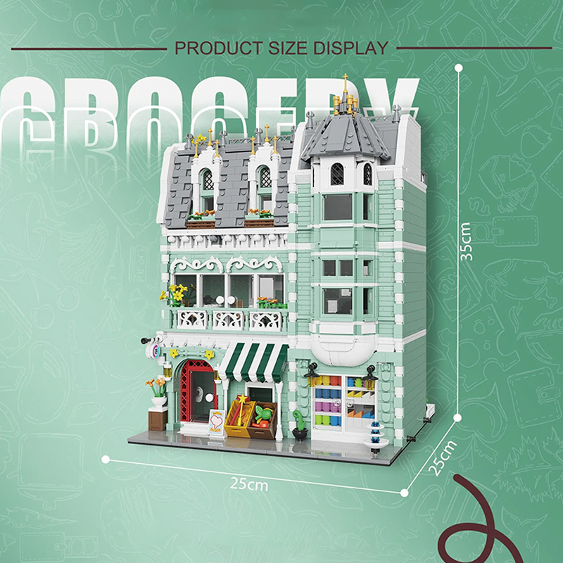 [Pre-Sale] [Mini Micro Bricks] JiQing JQ10003 Grocery Store Modular Buildings