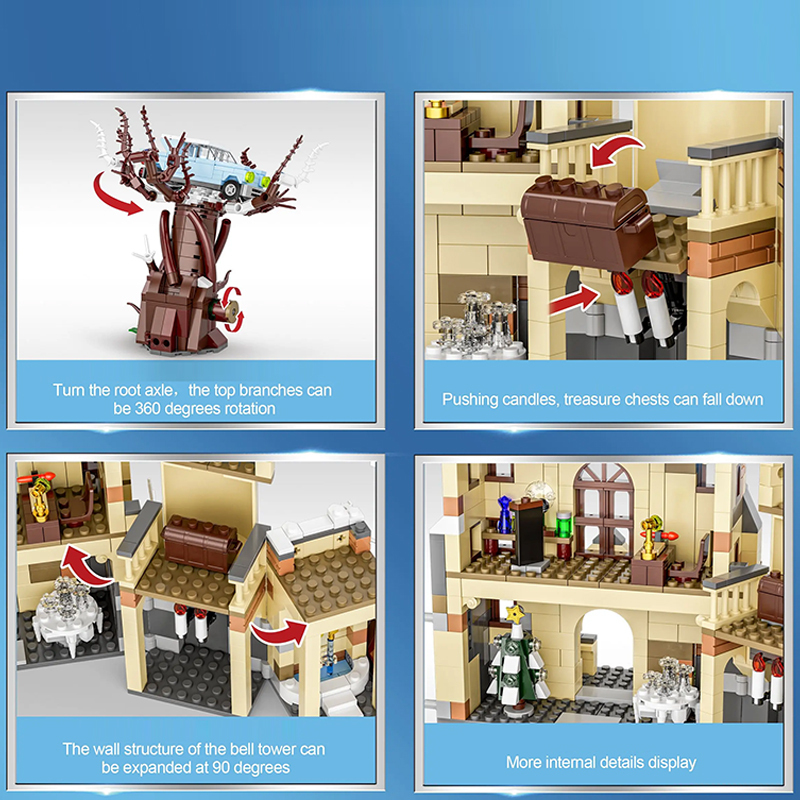 [Pre-Sale] [Mini Micro Bricks] JiQing JQ20002 Magic Academy Bell Tower Modular Buildings